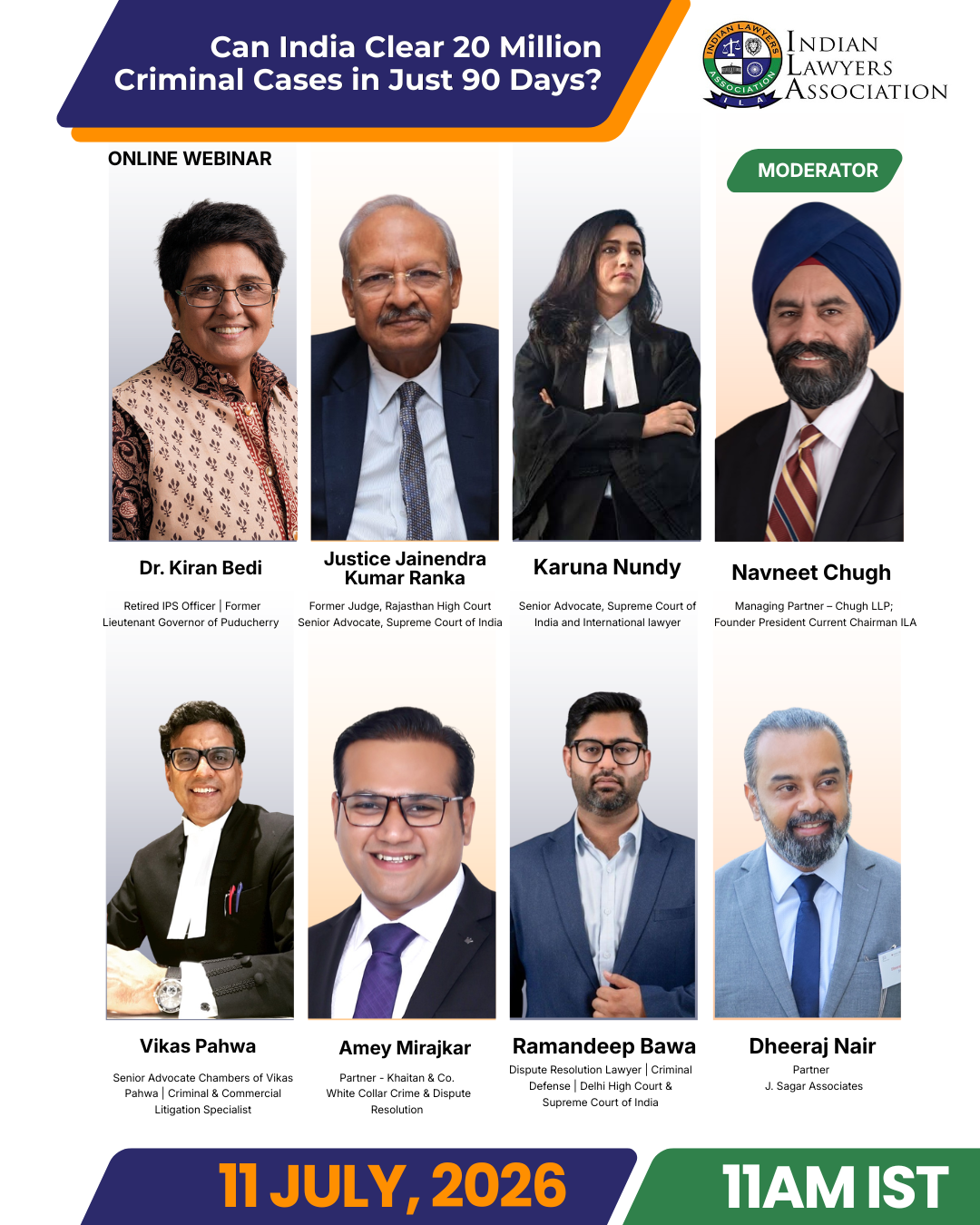 ILA Webinar - Can India Clear 20 Million Criminal Cases in Just 90 Days?